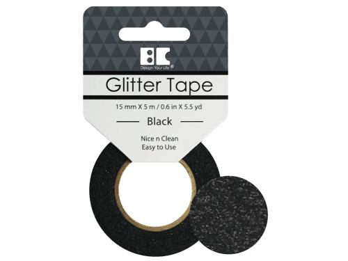 BC Glitter Tape – 15mm x 5m – Black