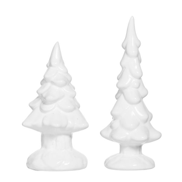 Grantrær porselen 9,5/11cm 2st