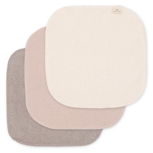 KONGES SLØJD - TERRY WASH CLOTHS 3-PK SHADES OF SAND