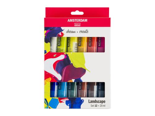 Amsterdam Standard 20ml – Sett 12 ass. Landskapsfarger