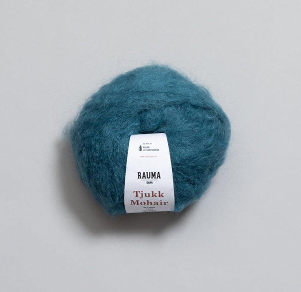 Tjukk Mohair 218 Petrol - Rauma Garn