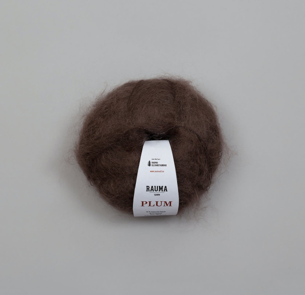 Plum 080 Mørk brun - Rauma Garn