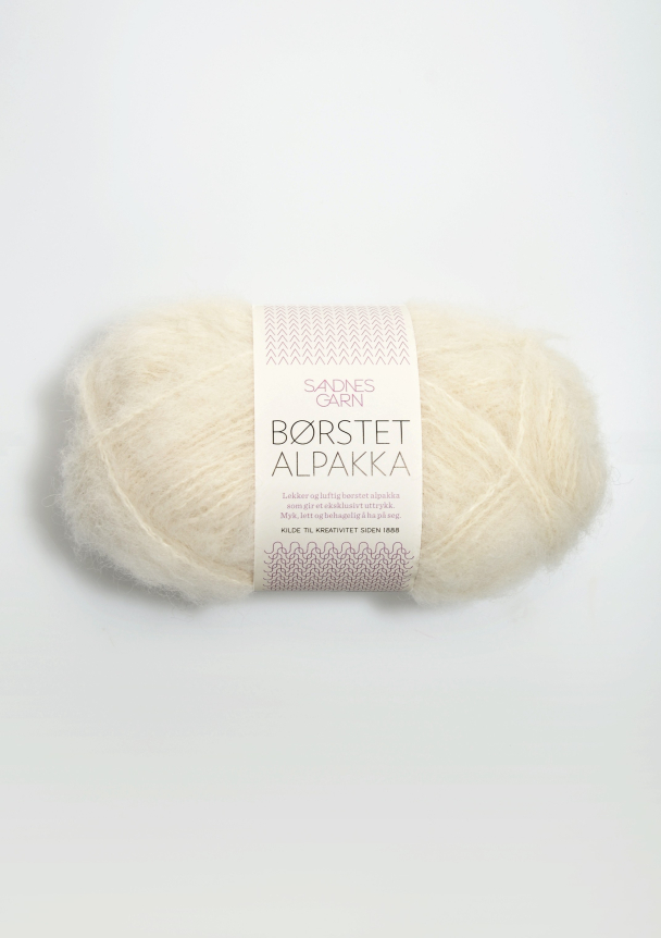 Børstet Alpakka 1012 Natur - Sandnes Garn