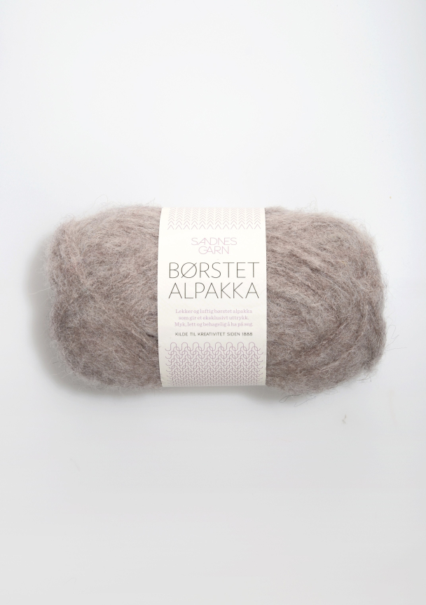 Børstet Alpakka 2650 Beigemelert - Sandnes Garn