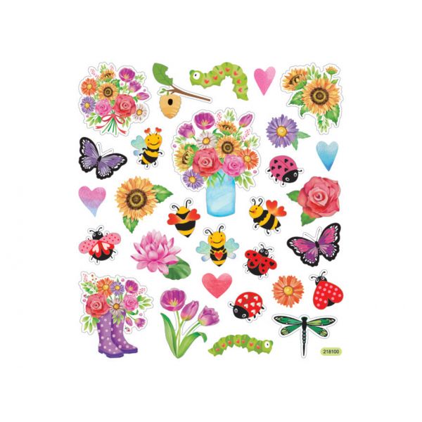 Klistremerker – Blomster og insekt