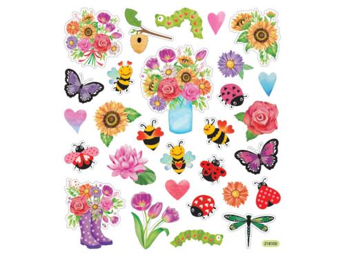 Klistremerker – Blomster og insekt