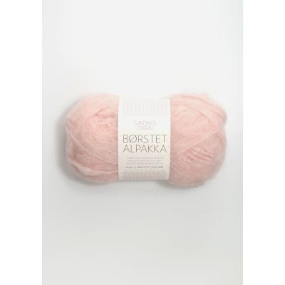 Børstet Alpakka 4602 Pudder Rosa  - Sandnes Garn