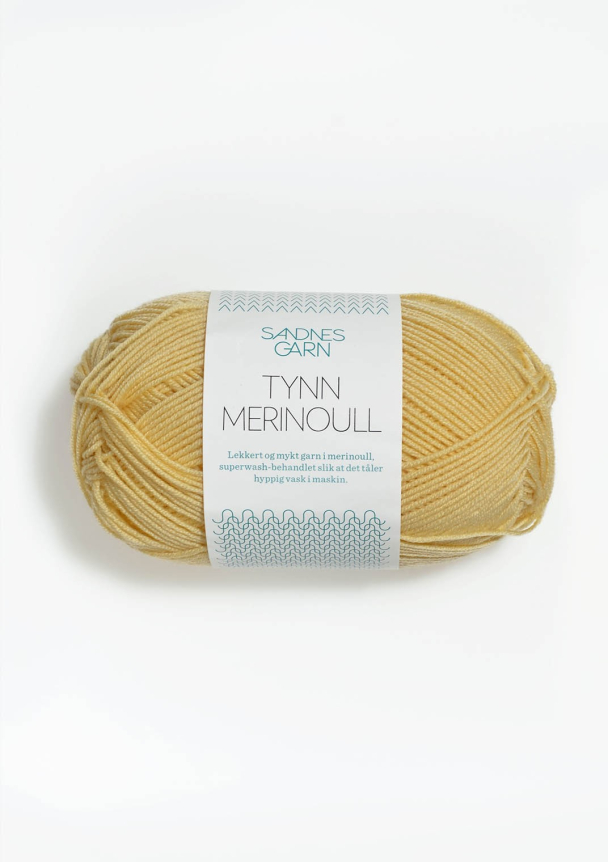 Tynn Merinoull 2102 Gul - Sandnes Garn