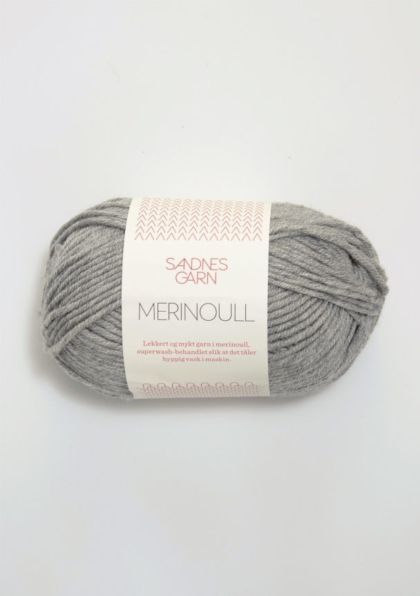 Merinoull 1042 Gråmelert - Sandnes Garn