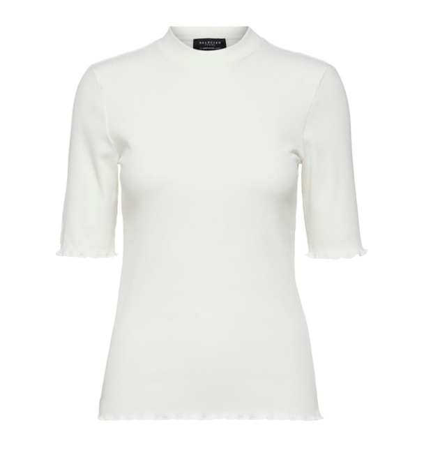 Anna 2/4 Crew Neck Tee - Snow White  - Image 2