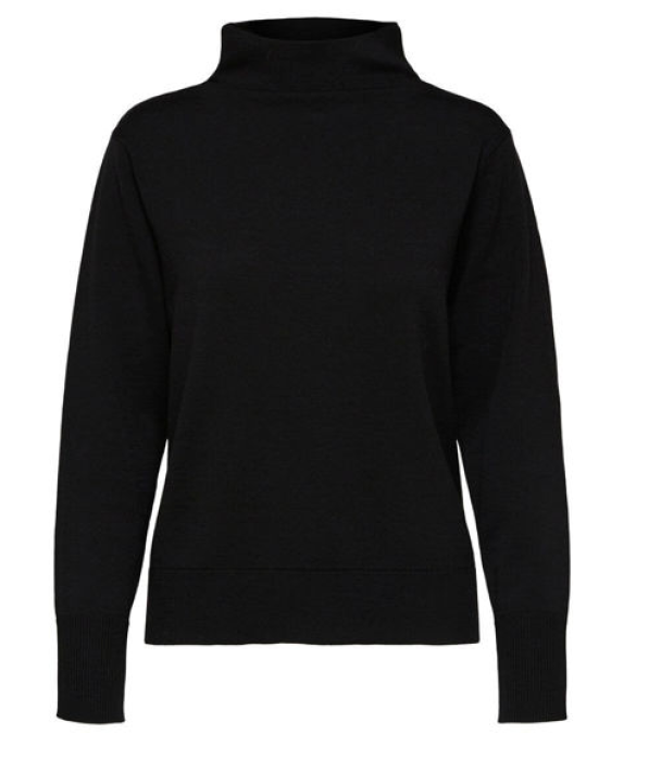 Sandra Knit T-Neck - Black - Image 2