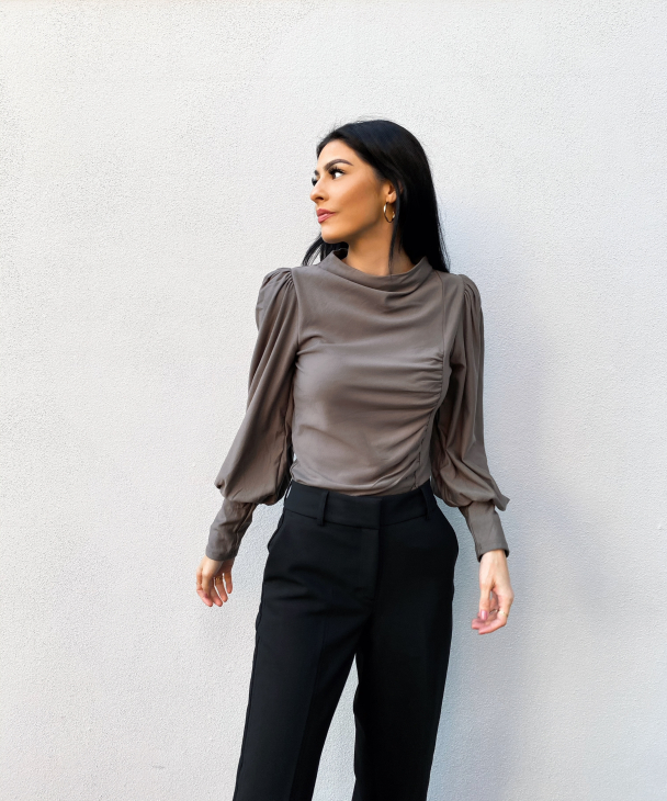 Rifa Puff Blouse - Earth - Image 5