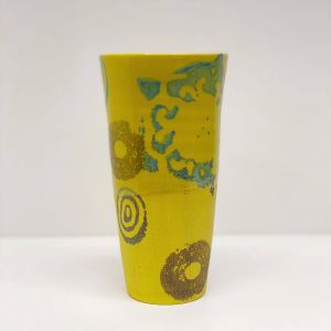 Keramikk-krus - Gul/Brun