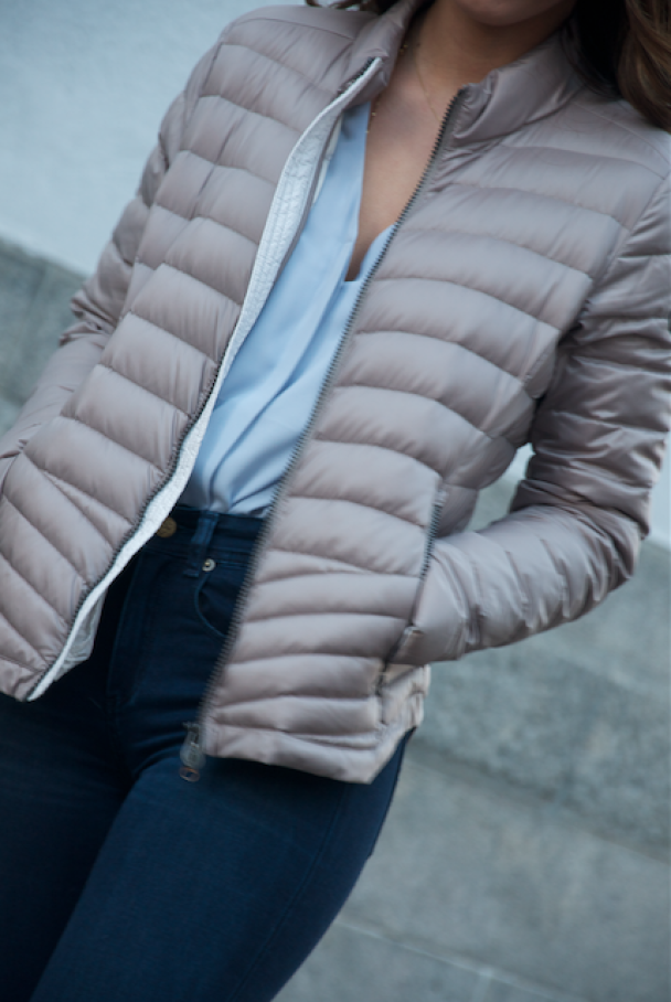 LADIES DOWN BEIGE UTEN HETTE - Image 1