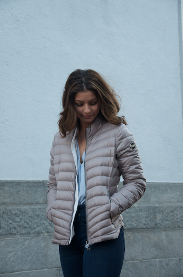 LADIES DOWN BEIGE UTEN HETTE - Image 3