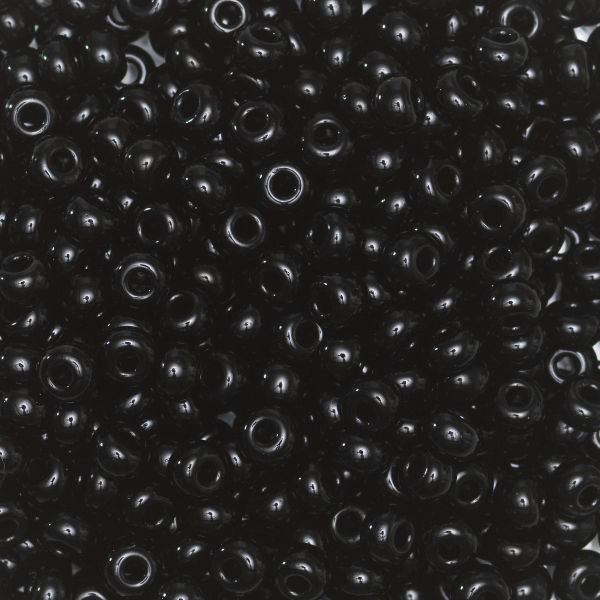 Rocaillesperle 6/0 Sort opak