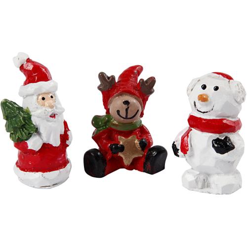 Minifigurer, Julenisse, Reinsdyr Og Snømann,