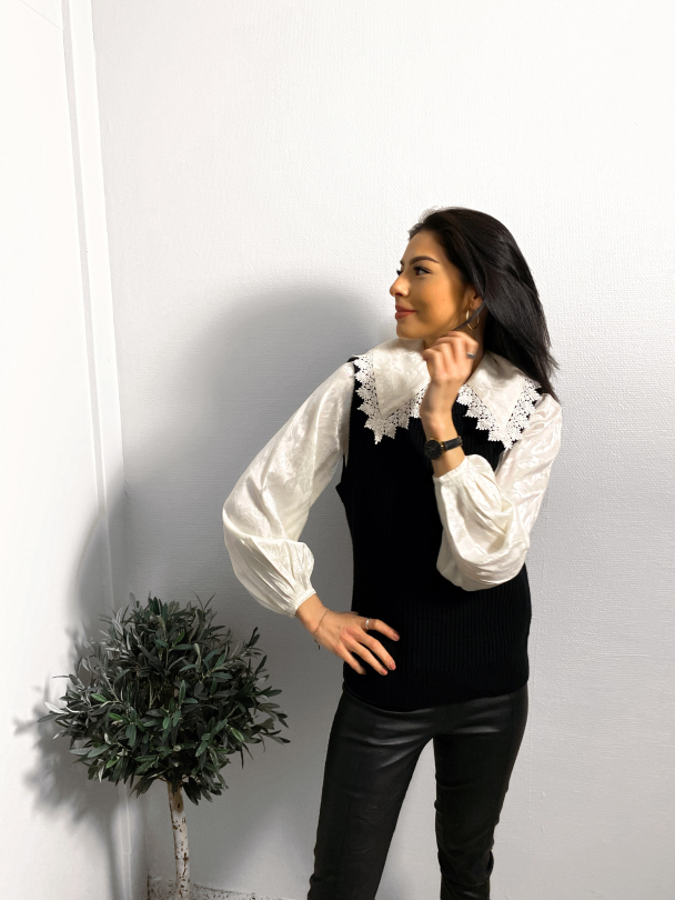 Jos Knit Vest - Black - Image 2