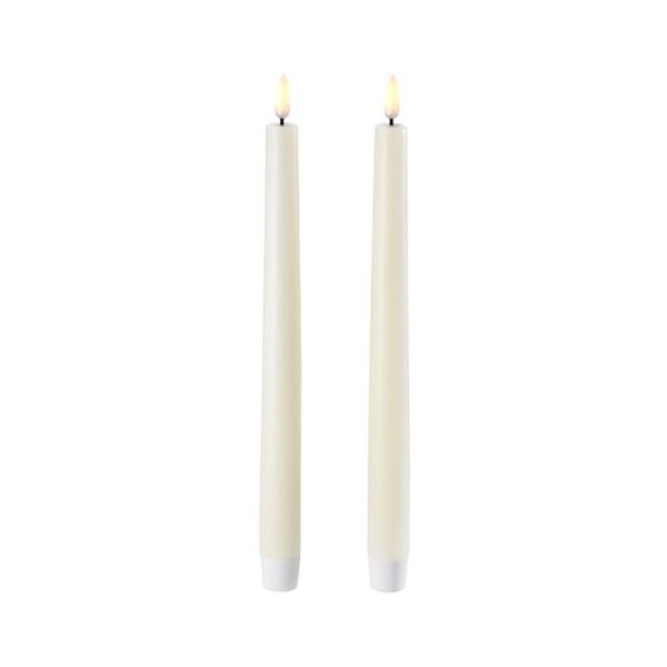 Led taper candle h25cm 2 pack - Ivory