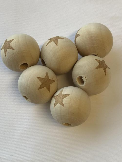 Tre perle med stjerne - 19mm