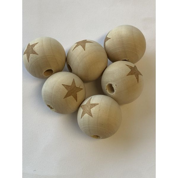 Tre perle med stjerne - 19mm