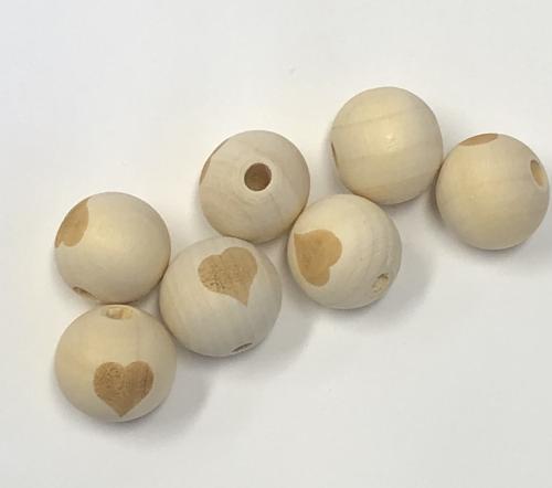 Tre perle med hjerte - 20mm