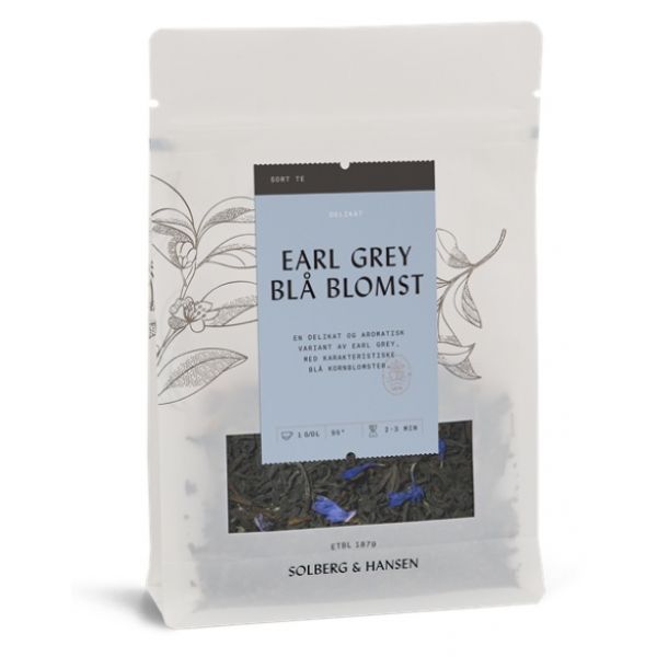 Blå blomst Earl Grey te