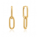 Gold Cable Link Earrings