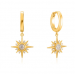 Gold Midnight Star Huggie Hoop Earrings