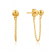 Gold Modern Chain Stud Earrings