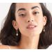 Gold Winged Goddess Hoop Earrings