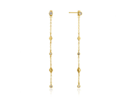 Gold Bohemia Shimmer Drop Earrings