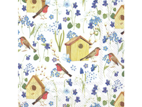 Servietter, "Birdhouse in spring