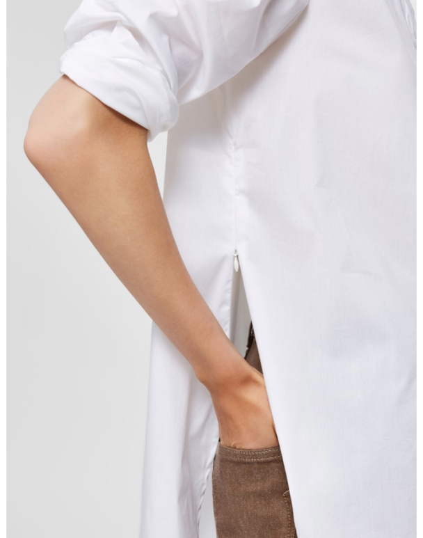 Ori Side Zip Shirt - Bright White  - Image 2