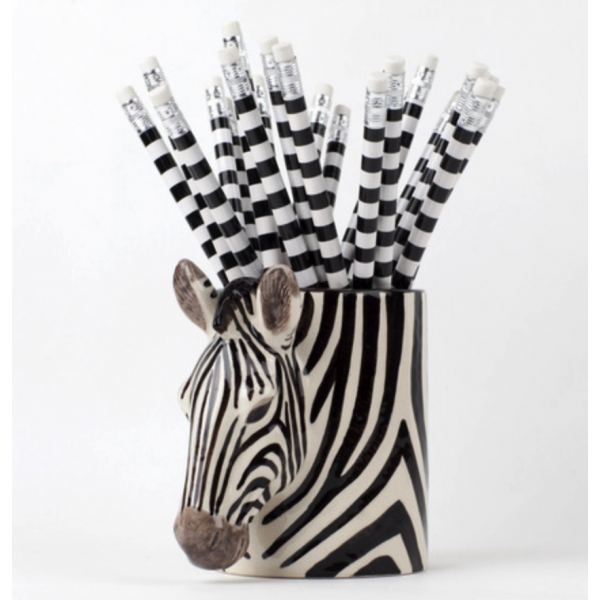 Zebra vase eller blyantholder fra Quail