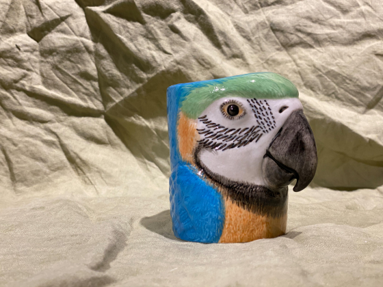 Pappegøye vase eller tannbørsteholder fra Quail
