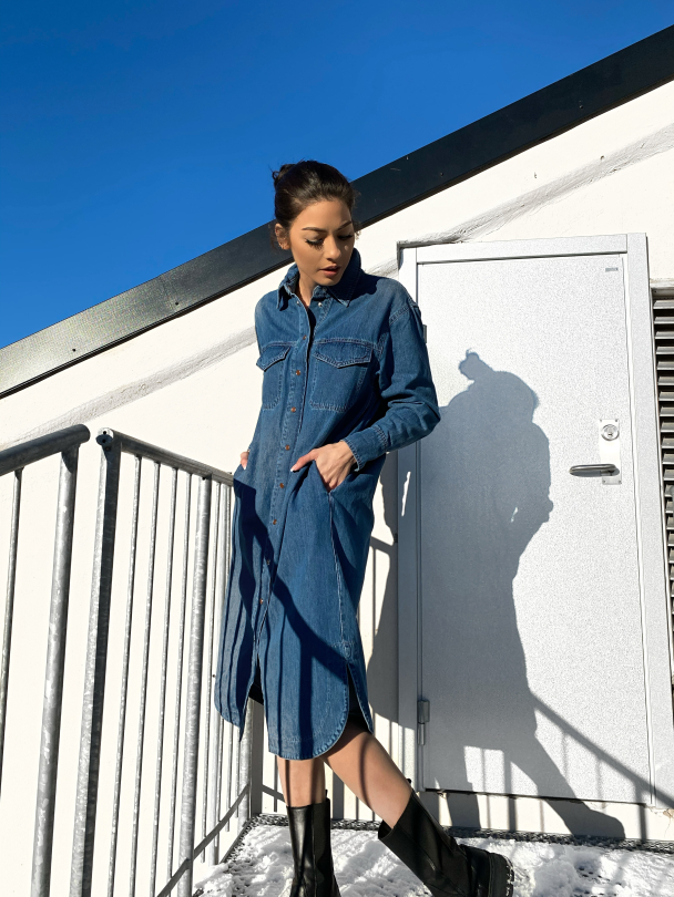 Ingrid Dress - Blue Denim - Image 3