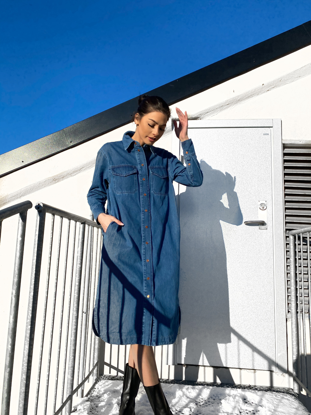 Ingrid Dress - Blue Denim Second Female - Seven Tnsberg