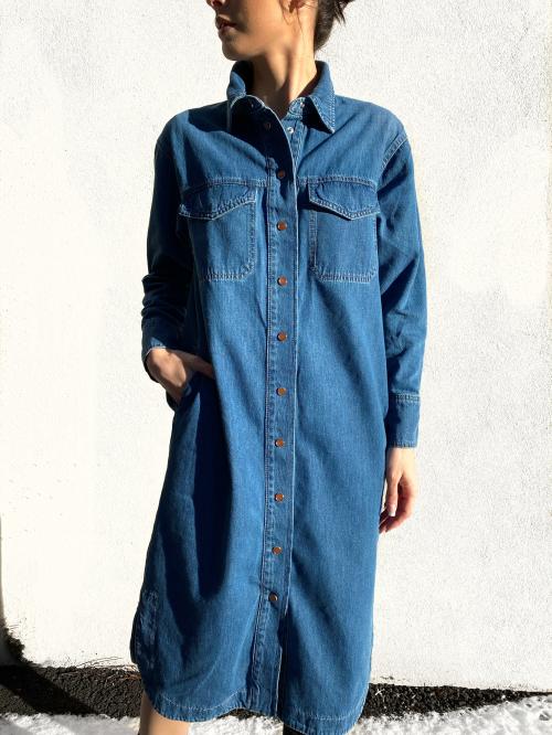 Ingrid Dress - Blue Denim