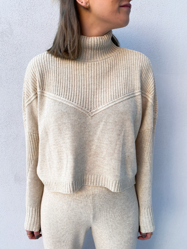 Assi Knit Pullover - Eggnog/Melange - Image 1