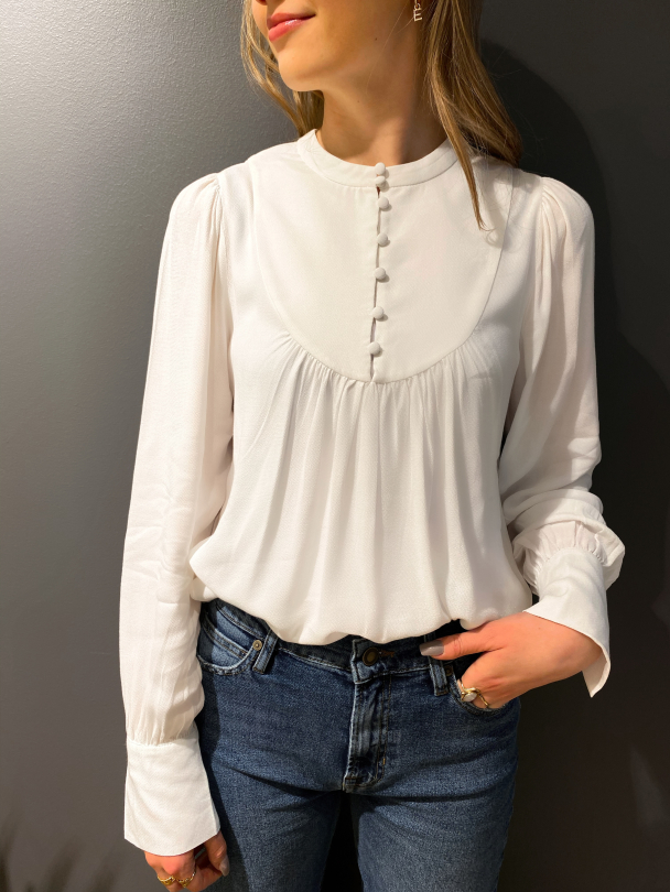 Ganash Blouse - White Swan - Image 1