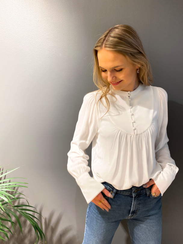 Ganash Blouse - White Swan - Image 3