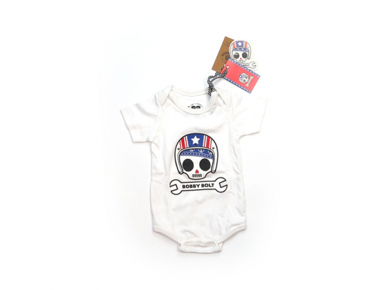 BOBBY BOLT USA BODYSUIT WHITE