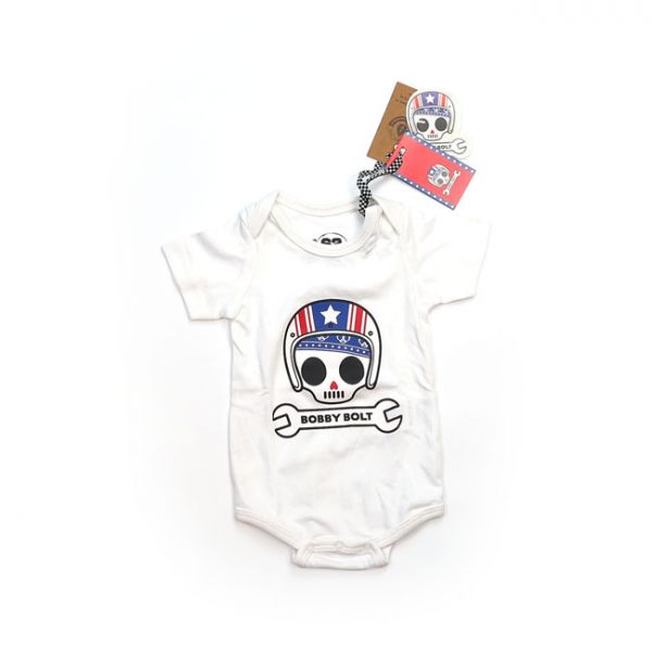 BOBBY BOLT USA BODYSUIT WHITE