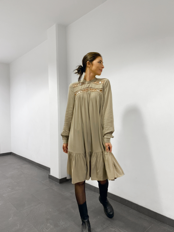Rotilla Short Dress - Chinchilla - Image 2