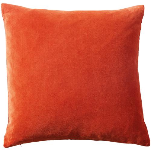 Velourputetrekk i brent orange