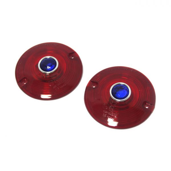 RED REPL LENS WITH BLUE DOT, TURN SIGNAL