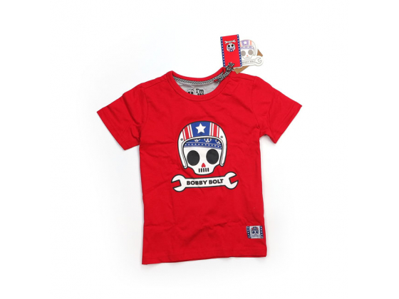 BOBBY BOLT USA T-SHIRT RED