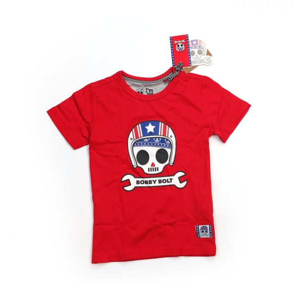 BOBBY BOLT USA T-SHIRT RED