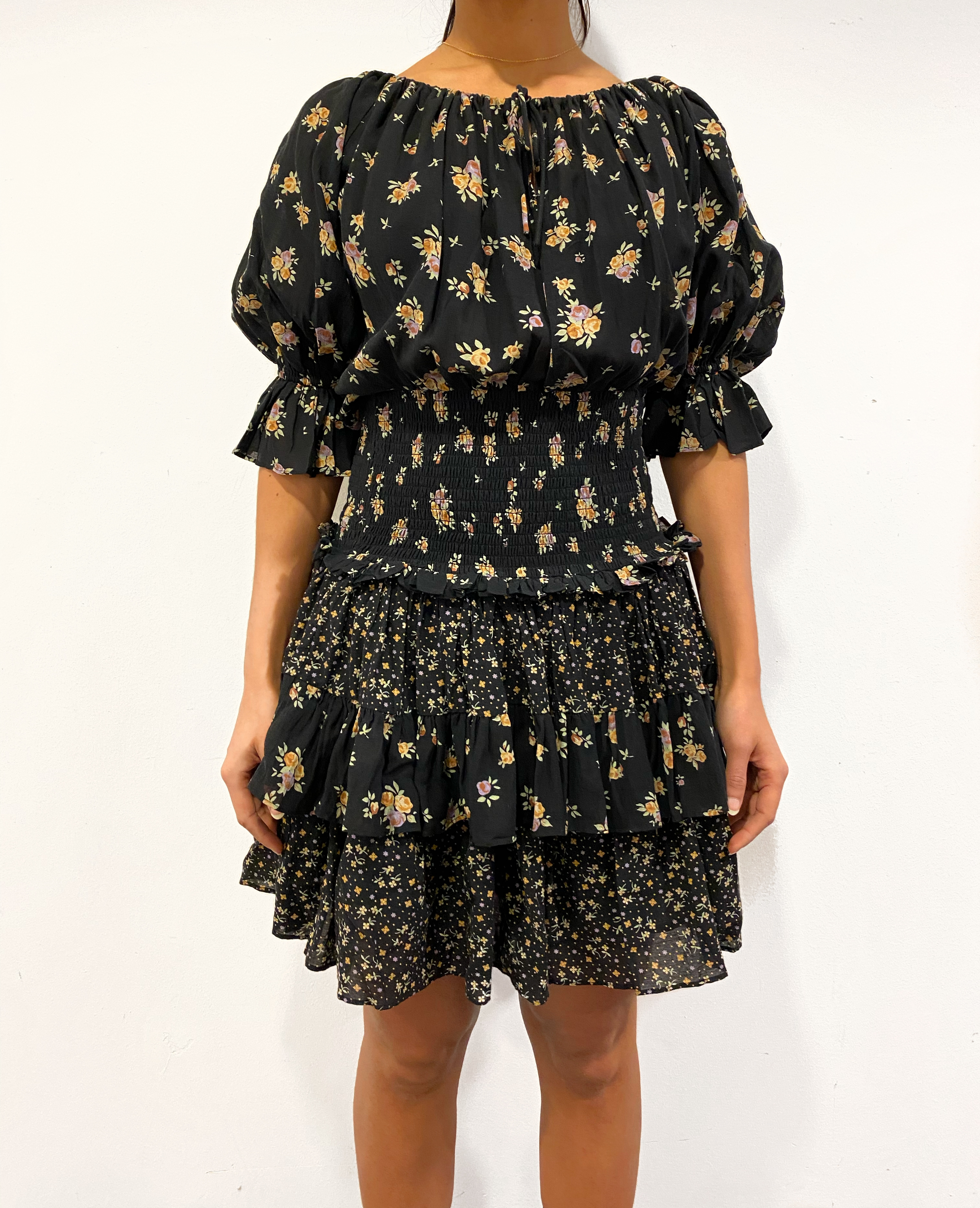 bohemian smocking dress
